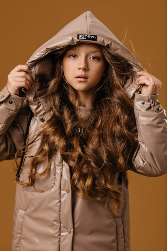 Пальто для девочки GnK С-759 фото