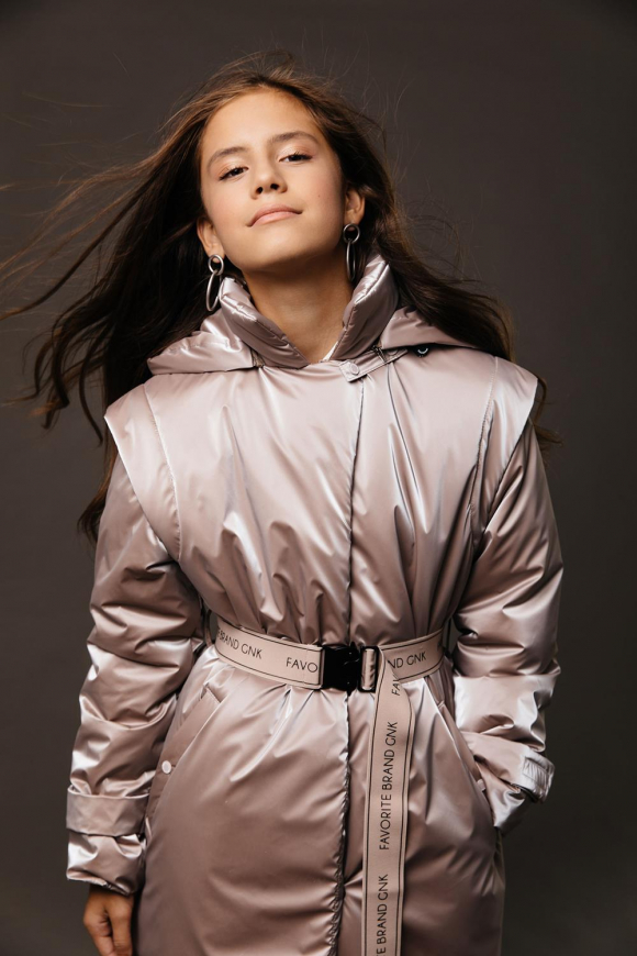 Пальто для девочки GnK С-763 фото
